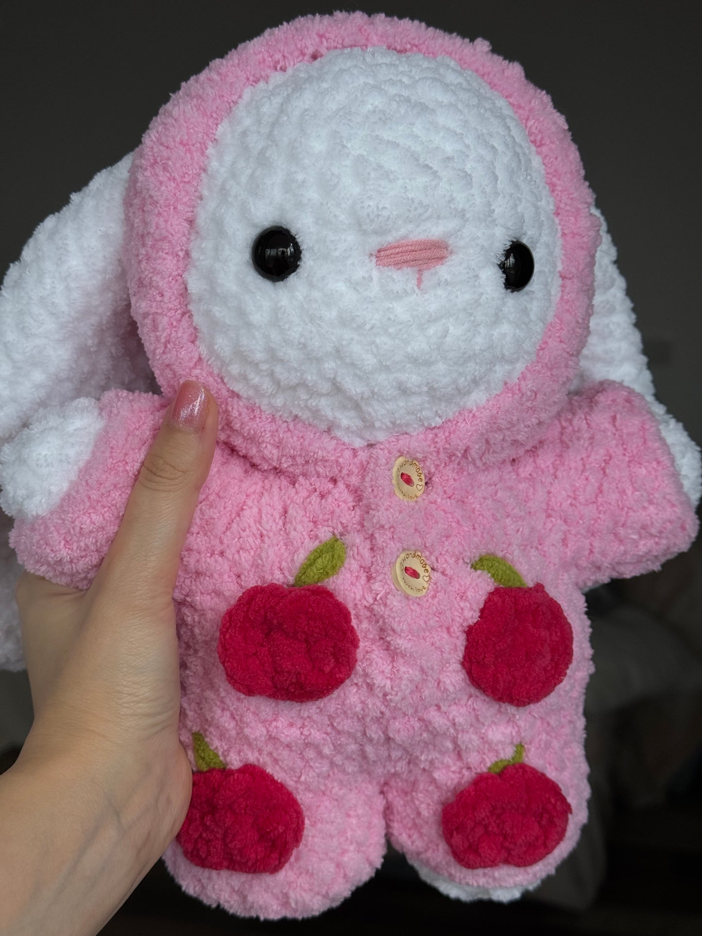 Iepuraș cu salopetă cu glugă