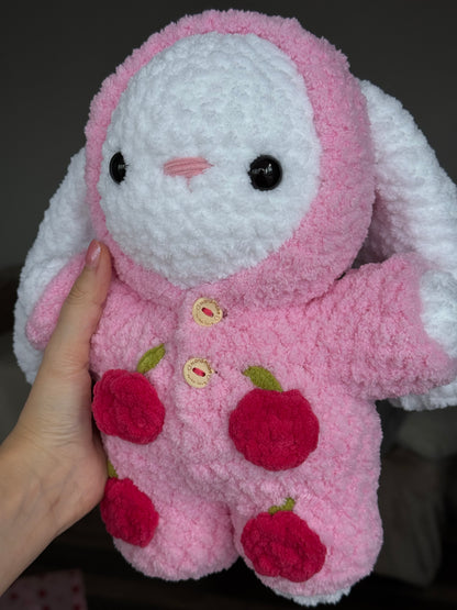 Iepuraș cu salopetă cu glugă