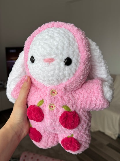 Iepuraș cu salopetă cu glugă