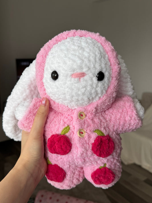 Iepuraș cu salopetă cu glugă